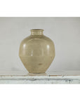 Sand-Colored Ceramic Vase with Rounded Shoulder and Tapered Base-14. Asian & Chinese Furniture, Art, Antiques, Vintage Home Décor for sale at FEA Home