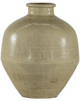 Sand-Colored Ceramic Vase with Rounded Shoulder and Tapered Base-1. Asian & Chinese Furniture, Art, Antiques, Vintage Home Décor for sale at FEA Home