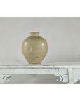 Sand-Colored Ceramic Vase with Rounded Shoulder and Tapered Base-3. Asian & Chinese Furniture, Art, Antiques, Vintage Home Décor for sale at FEA Home