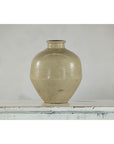 Sand-Colored Ceramic Vase with Rounded Shoulder and Tapered Base-4. Asian & Chinese Furniture, Art, Antiques, Vintage Home Décor for sale at FEA Home