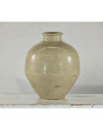 Sand-Colored Ceramic Vase with Rounded Shoulder and Tapered Base-5. Asian & Chinese Furniture, Art, Antiques, Vintage Home Décor for sale at FEA Home