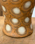 Sand Orange Textured Ceramic Lamp Base with White Polka Dots - FEA Home