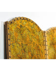 Scalloped Four-Panel Screen in Distressed Gold Leaf with Nailhead Trim-16. Asian & Chinese Furniture, Art, Antiques, Vintage Home Décor for sale at FEA Home