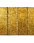 Scalloped Four-Panel Screen in Distressed Gold Leaf with Nailhead Trim-5. Asian & Chinese Furniture, Art, Antiques, Vintage Home Décor for sale at FEA Home