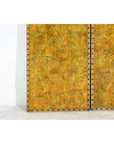 Scalloped Four-Panel Screen in Distressed Gold Leaf with Nailhead Trim-9. Asian & Chinese Furniture, Art, Antiques, Vintage Home Décor for sale at FEA Home