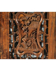 Set of Four Antique Architectural Panels with Carved Lattice and Figures-12. Asian & Chinese Furniture, Art, Antiques, Vintage Home Décor for sale at FEA Home