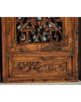 Set of Four Antique Architectural Panels with Carved Lattice and Figures-14. Asian & Chinese Furniture, Art, Antiques, Vintage Home Décor for sale at FEA Home