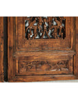 Set of Four Antique Architectural Panels with Carved Lattice and Figures-15. Asian & Chinese Furniture, Art, Antiques, Vintage Home Décor for sale at FEA Home