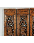 Set of Four Antique Architectural Panels with Carved Lattice and Figures-2. Asian & Chinese Furniture, Art, Antiques, Vintage Home Décor for sale at FEA Home