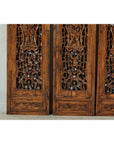 Set of Four Antique Architectural Panels with Carved Lattice and Figures-3. Asian & Chinese Furniture, Art, Antiques, Vintage Home Décor for sale at FEA Home