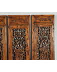 Set of Four Antique Architectural Panels with Carved Lattice and Figures-5. Asian & Chinese Furniture, Art, Antiques, Vintage Home Décor for sale at FEA Home