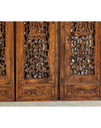 Set of Four Antique Architectural Panels with Carved Lattice and Figures-7. Asian & Chinese Furniture, Art, Antiques, Vintage Home Décor for sale at FEA Home