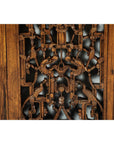Set of Four Antique Architectural Panels with Carved Lattice and Figures-9. Asian & Chinese Furniture, Art, Antiques, Vintage Home Décor for sale at FEA Home