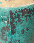 Set of Round Green Glazed Storage Jars with Markings - FEA Home