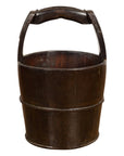 1900s Qing Southern Chinese Wooden Bucket with Large Handle and Metal Accents-1. Asian & Chinese Furniture, Art, Antiques, Vintage Home Décor for sale at FEA Home