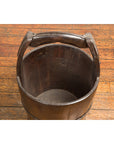 1900s Qing Southern Chinese Wooden Bucket with Large Handle and Metal Accents-6. Asian & Chinese Furniture, Art, Antiques, Vintage Home Décor for sale at FEA Home