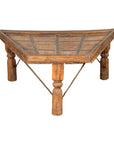 19th Century Indian Bullock Cart Made into a Coffee Table with Iron Details-1. Asian & Chinese Furniture, Art, Antiques, Vintage Home Décor for sale at FEA Home