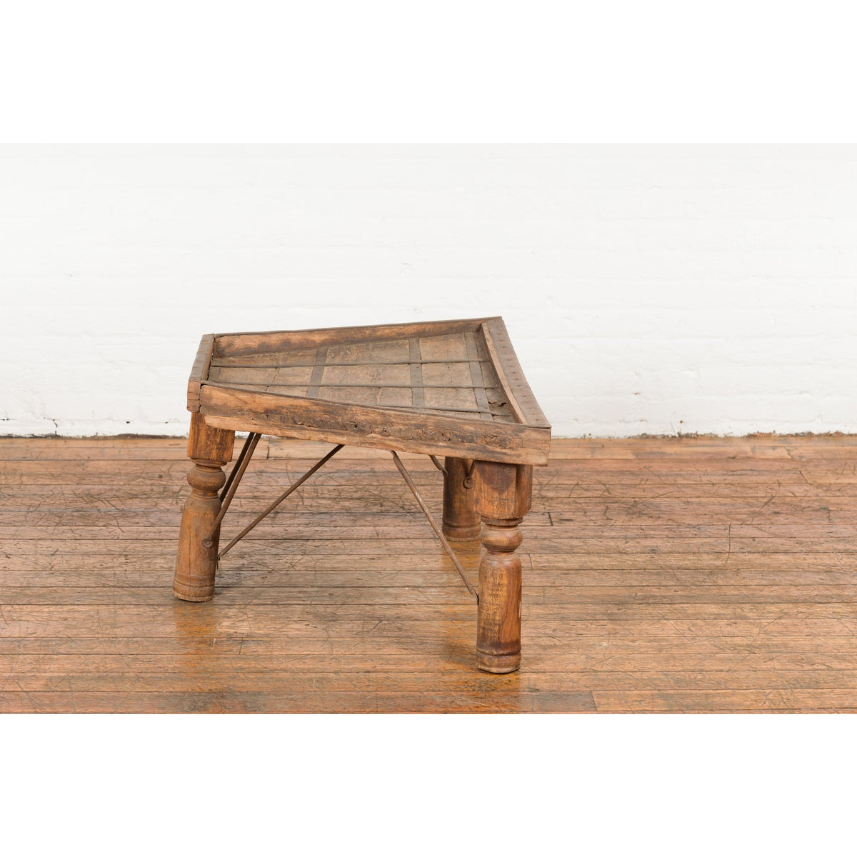19th Century Indian Bullock Cart Made into a Coffee Table with Iron Details-15. Asian & Chinese Furniture, Art, Antiques, Vintage Home Décor for sale at FEA Home