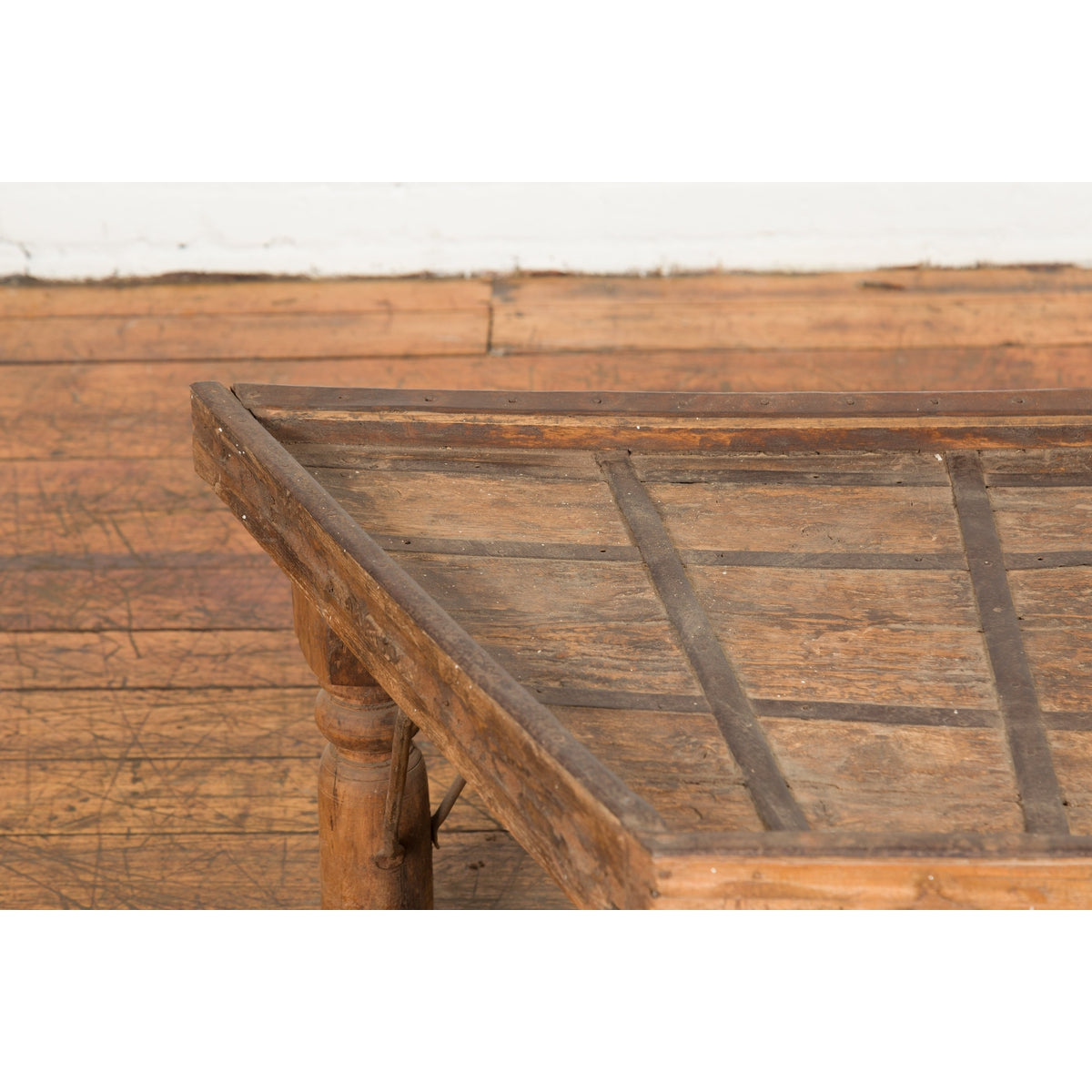 19th Century Indian Bullock Cart Made into a Coffee Table with Iron Details-5. Asian & Chinese Furniture, Art, Antiques, Vintage Home Décor for sale at FEA Home