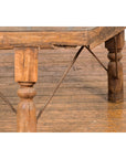 19th Century Indian Bullock Cart Made into a Coffee Table with Iron Details-9. Asian & Chinese Furniture, Art, Antiques, Vintage Home Décor for sale at FEA Home