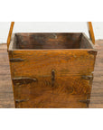 19th Century Wood and Metal Grain Basket with Carrying Handle-5. Asian & Chinese Furniture, Art, Antiques, Vintage Home Décor for sale at FEA Home