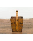 19th Century Wood and Metal Grain Basket with Carrying Handle-9. Asian & Chinese Furniture, Art, Antiques, Vintage Home Décor for sale at FEA Home