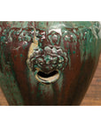 Antique Annamese Green and Brown Glazed Ceramic Garden Seat on Shaped Base-13. Asian & Chinese Furniture, Art, Antiques, Vintage Home Décor for sale at FEA Home
