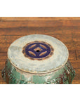 Antique Annamese Green and Brown Glazed Ceramic Garden Seat on Shaped Base-4. Asian & Chinese Furniture, Art, Antiques, Vintage Home Décor for sale at FEA Home