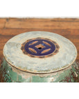 Antique Annamese Green and Brown Glazed Ceramic Garden Seat on Shaped Base-5. Asian & Chinese Furniture, Art, Antiques, Vintage Home Décor for sale at FEA Home