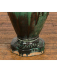 Antique Annamese Green and Brown Glazed Ceramic Garden Seat on Shaped Base-7. Asian & Chinese Furniture, Art, Antiques, Vintage Home Décor for sale at FEA Home