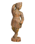 Wooden Temple Sculpture of a Woman-11. Asian & Chinese Furniture, Art, Antiques, Vintage Home Décor for sale at FEA Home