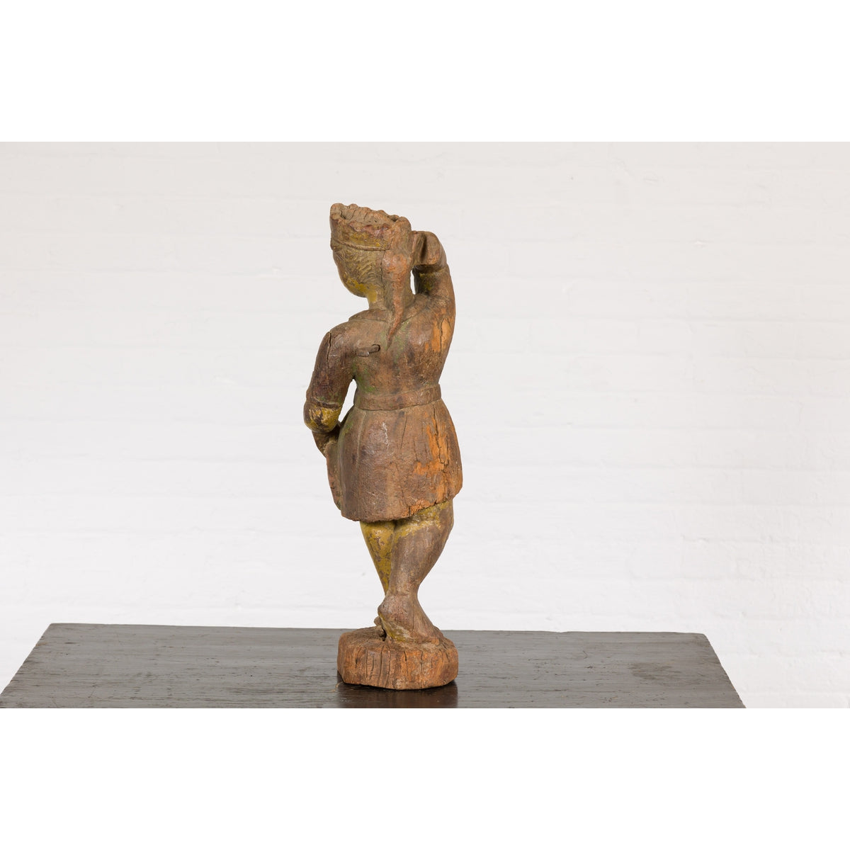 Wooden Temple Sculpture of a Woman-12. Asian & Chinese Furniture, Art, Antiques, Vintage Home Décor for sale at FEA Home