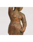 Wooden Temple Sculpture of a Woman-5. Asian & Chinese Furniture, Art, Antiques, Vintage Home Décor for sale at FEA Home