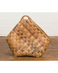 Antique Rustic Hand Woven Karagumoy Filipino Two Toned Grain Basket-5. Asian & Chinese Furniture, Art, Antiques, Vintage Home Décor for sale at FEA Home