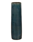 Artisan Made Prem Collection Blue Floor Ceramic Vase with Screen Patterns-1. Asian & Chinese Furniture, Art, Antiques, Vintage Home Décor for sale at FEA Home