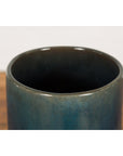 Artisan Made Prem Collection Blue Floor Ceramic Vase with Screen Patterns-11. Asian & Chinese Furniture, Art, Antiques, Vintage Home Décor for sale at FEA Home
