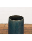 Artisan Made Prem Collection Blue Floor Ceramic Vase with Screen Patterns-5. Asian & Chinese Furniture, Art, Antiques, Vintage Home Décor for sale at FEA Home