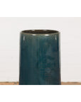 Artisan Made Prem Collection Blue Floor Ceramic Vase with Screen Patterns-6. Asian & Chinese Furniture, Art, Antiques, Vintage Home Décor for sale at FEA Home