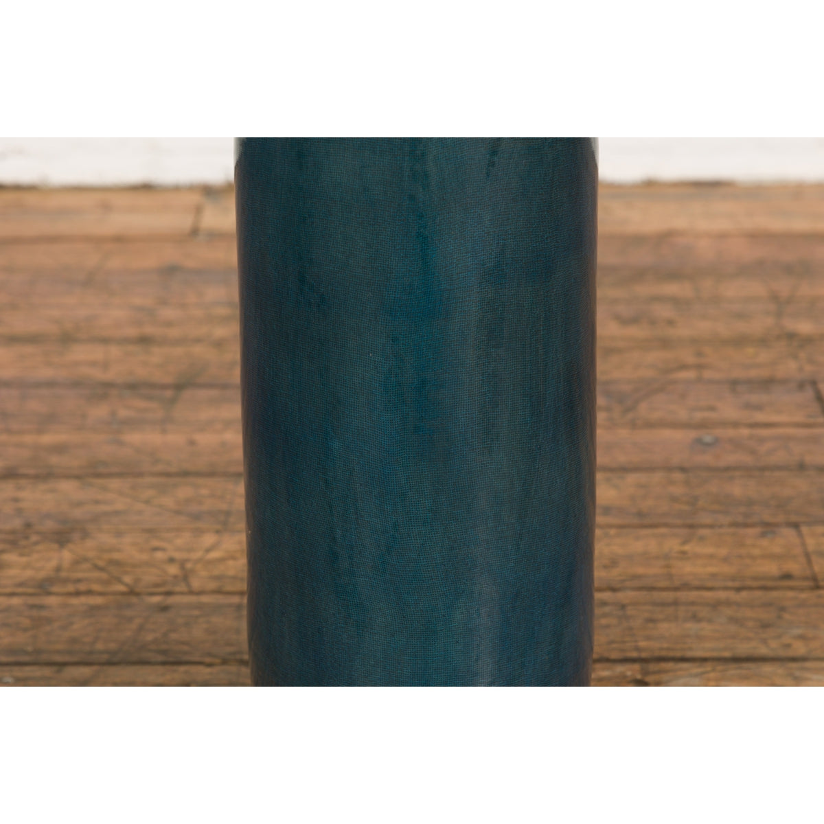 Artisan Made Prem Collection Blue Floor Ceramic Vase with Screen Patterns-8. Asian & Chinese Furniture, Art, Antiques, Vintage Home Décor for sale at FEA Home