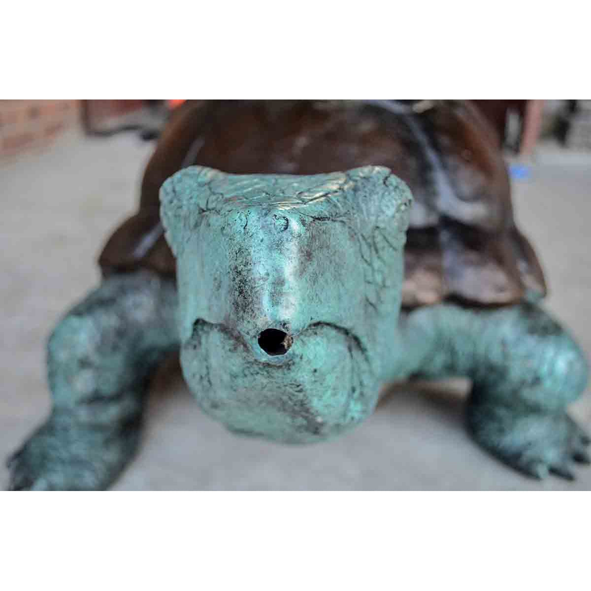 Bronze Fountain Garden Turtle Sculpture-10. Asian & Chinese Furniture, Art, Antiques, Vintage Home Décor for sale at FEA Home