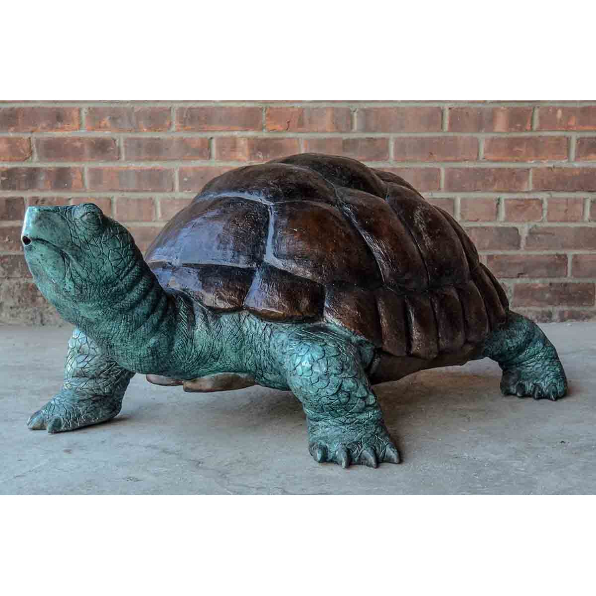 Bronze Fountain Garden Turtle Sculpture-12. Asian & Chinese Furniture, Art, Antiques, Vintage Home Décor for sale at FEA Home