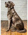 Bronze Labrador Dog Statue, "Bailey"-10. Asian & Chinese Furniture, Art, Antiques, Vintage Home Décor for sale at FEA Home
