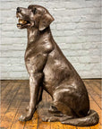 Bronze Labrador Dog Statue, "Bailey"-11. Asian & Chinese Furniture, Art, Antiques, Vintage Home Décor for sale at FEA Home