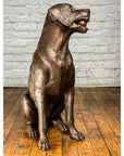 Bronze Labrador Dog Statue, "Bailey"-12. Asian & Chinese Furniture, Art, Antiques, Vintage Home Décor for sale at FEA Home