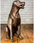 Bronze Labrador Dog Statue, "Bailey"-13. Asian & Chinese Furniture, Art, Antiques, Vintage Home Décor for sale at FEA Home