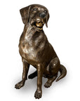 Bronze Labrador Dog Statue, "Bailey"-2. Asian & Chinese Furniture, Art, Antiques, Vintage Home Décor for sale at FEA Home