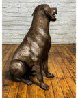 Bronze Labrador Dog Statue, "Bailey"-21. Asian & Chinese Furniture, Art, Antiques, Vintage Home Décor for sale at FEA Home