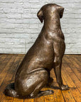 Bronze Labrador Dog Statue, "Bailey"-26. Asian & Chinese Furniture, Art, Antiques, Vintage Home Décor for sale at FEA Home