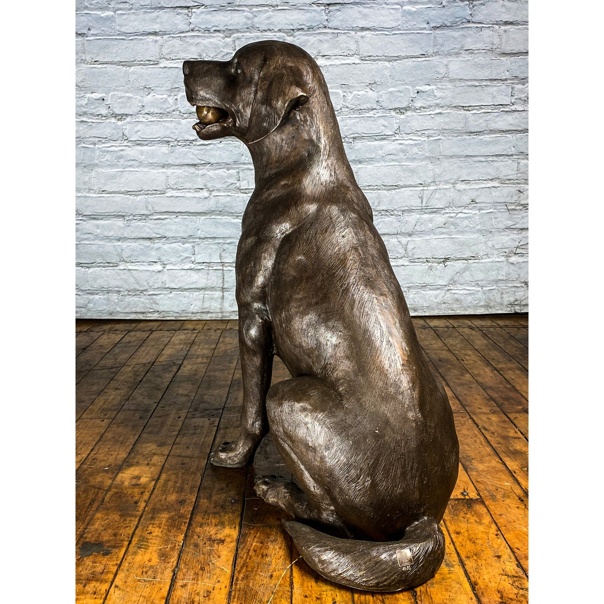Bronze Labrador Dog Statue, "Bailey"-27. Asian & Chinese Furniture, Art, Antiques, Vintage Home Décor for sale at FEA Home