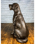 Bronze Labrador Dog Statue, "Bailey"-27. Asian & Chinese Furniture, Art, Antiques, Vintage Home Décor for sale at FEA Home